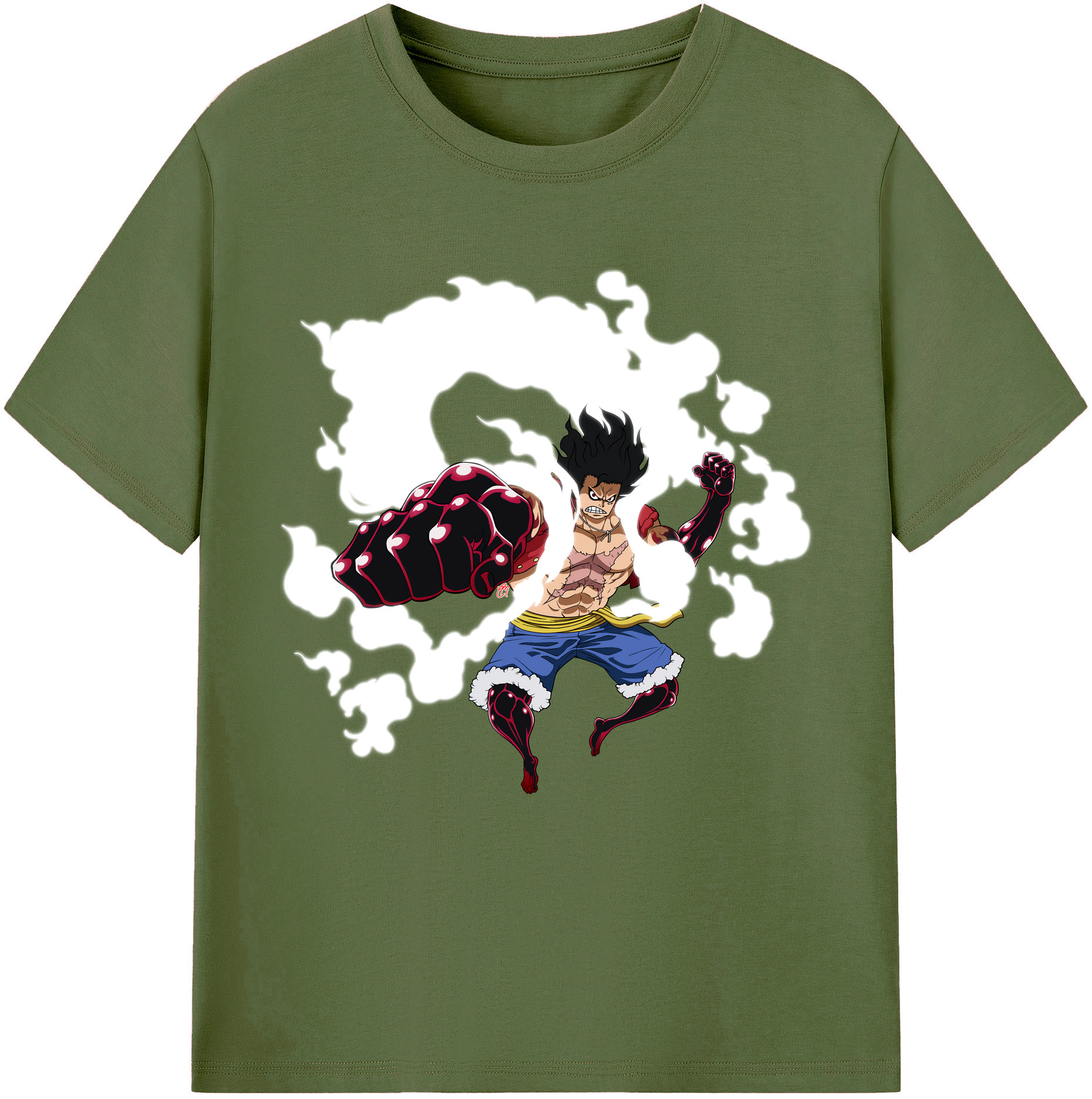 ワンピース モンキー・D・ルフィ ONE PIECE Monkey D. Luffy 綿100％半袖Tシャツ（フロントプリント）